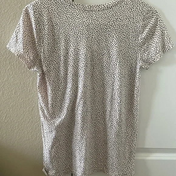 GAP White and Black Polka Dot Short Sleeve Tee - Picture 3 of 3